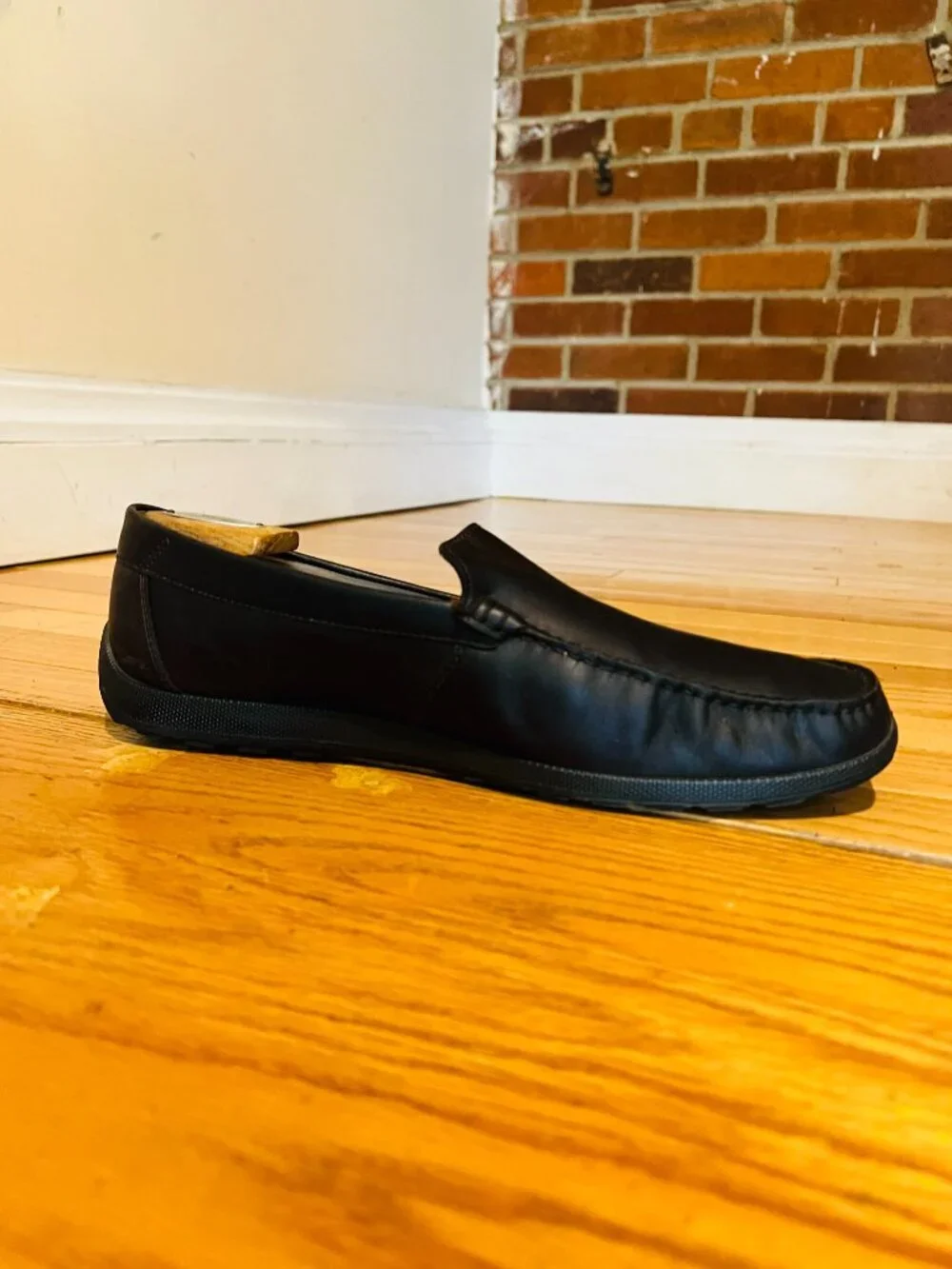 Ecco Moc Classic Men's Brown Leather  Loafers Comfort  Sz 11-11.5 / 45